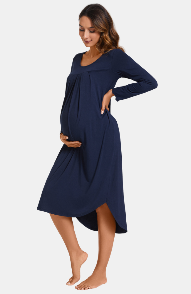 Long Sleeve Maternity Nightie Bamboo Island Australia