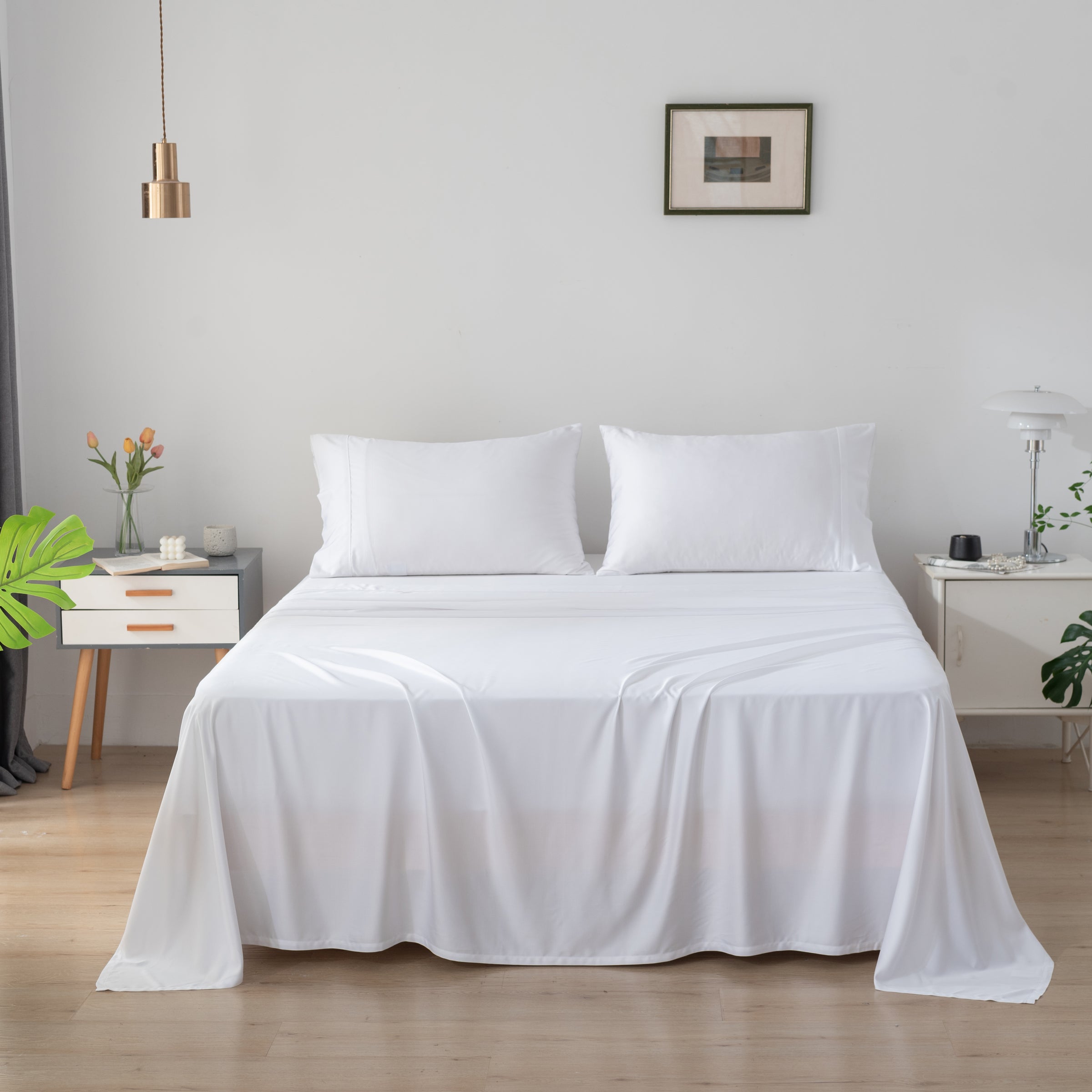 100% Bamboo Sheet Sets - Pure White