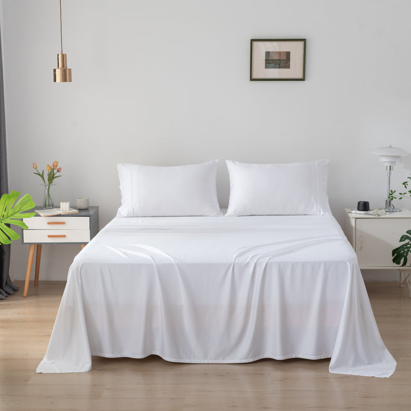 100% Bamboo Sheet Sets - Pure White