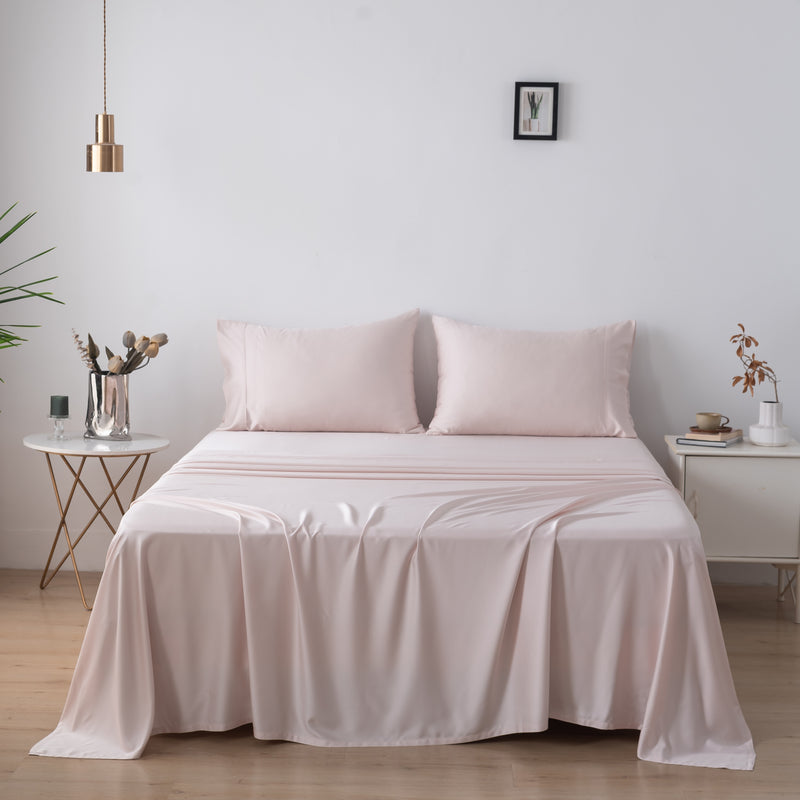 100% Bamboo Sheet Sets - Pale Pink