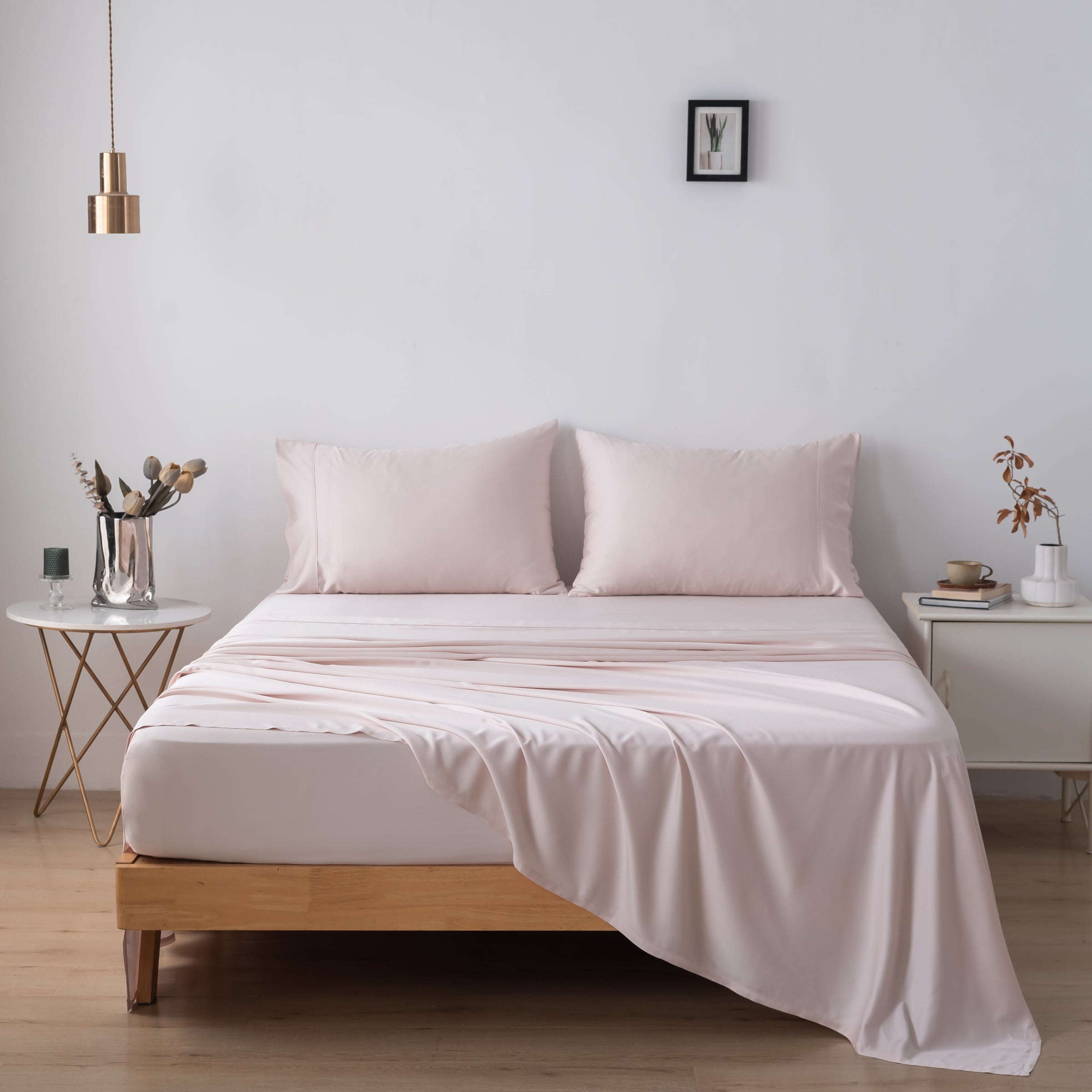 100% Bamboo Sheet Sets - Pale Pink