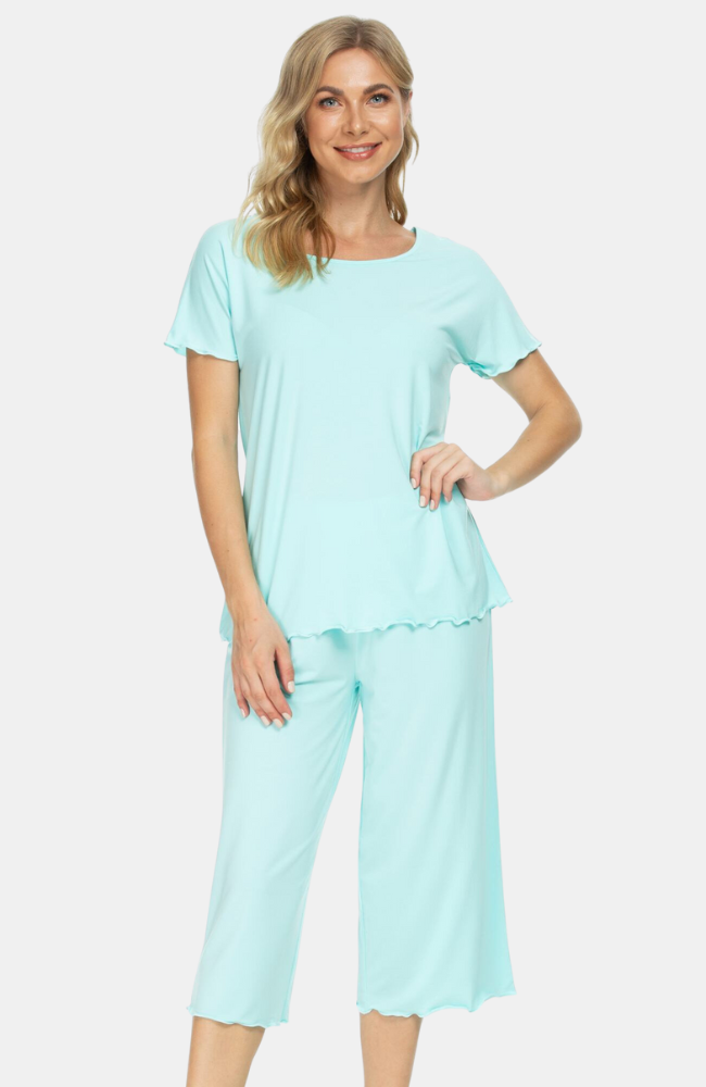 Aqua Green Bamboo PJ Set S-4XL