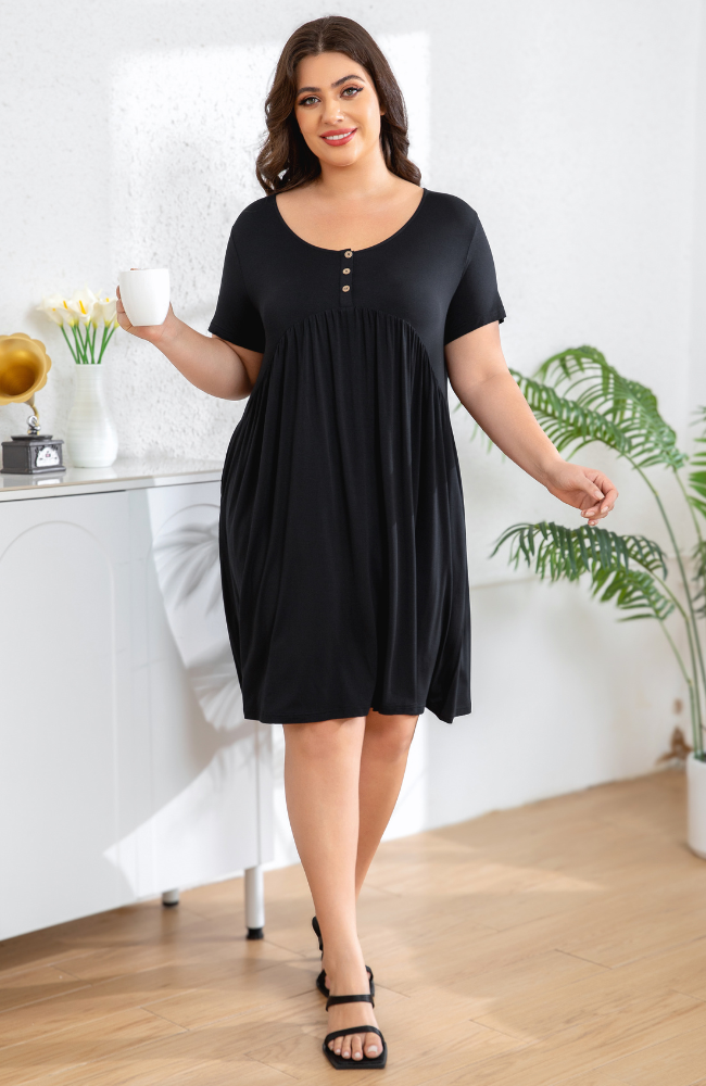 Bamboo Babydoll Pocket Dress