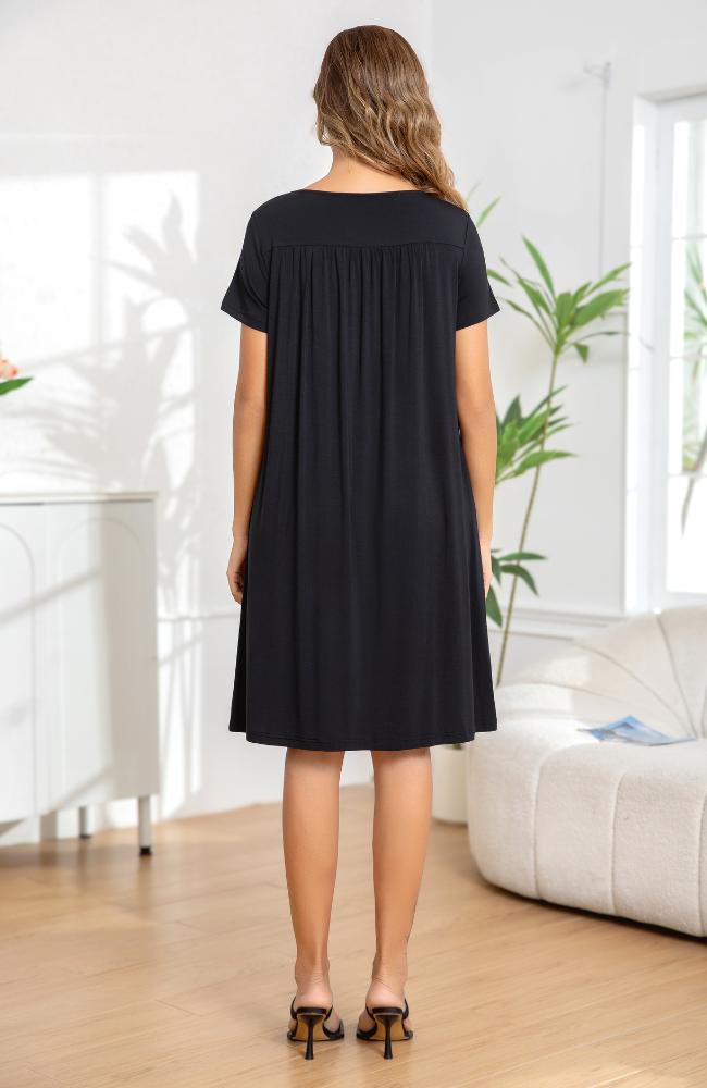 Bamboo Babydoll Pocket Dress