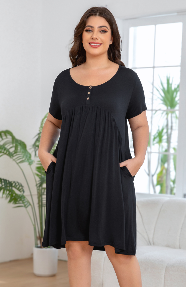 Bamboo Babydoll Pocket Dress