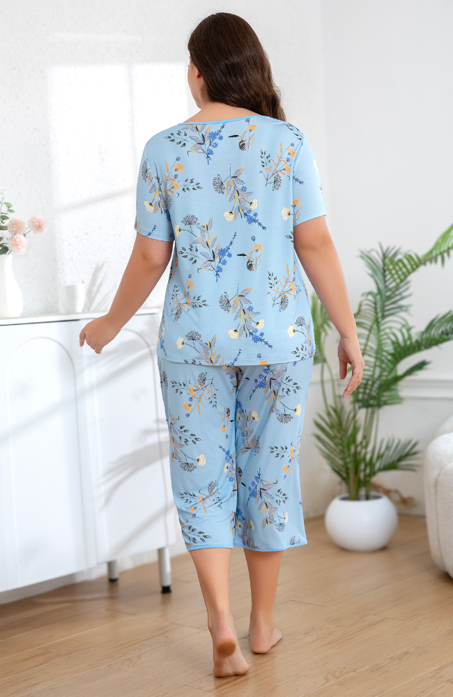 Bamboo Print Capri PJs