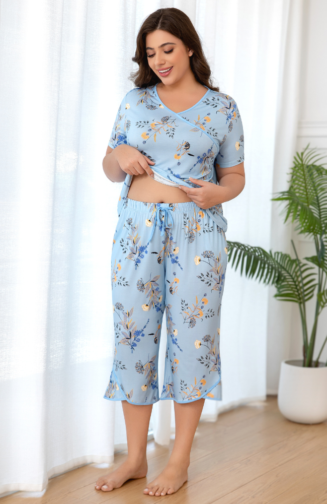 Bamboo Print Capri PJs