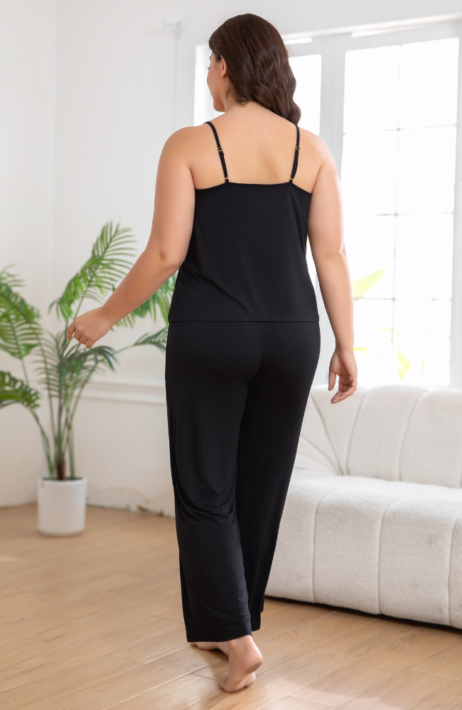 Lace Trim Bamboo Cami Lounge Set