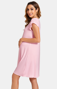 Bamboo Frill Maternity Nightie