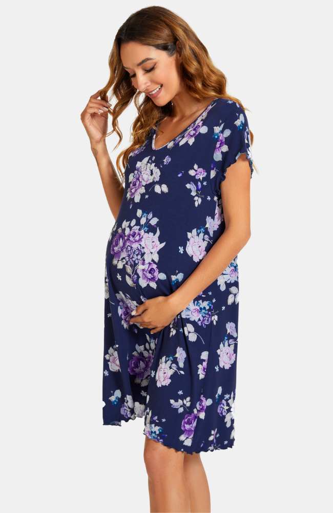 Bamboo Frill Maternity Nightie