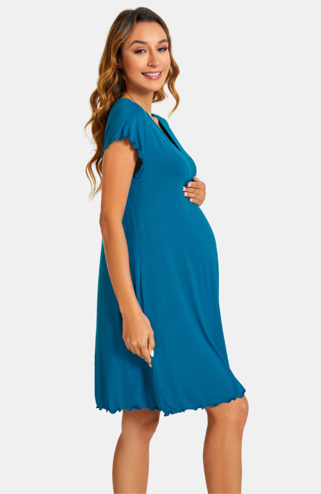 Bamboo Frill Maternity Nightie