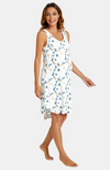 Sleeveless Bamboo Maternity Nightie - Print