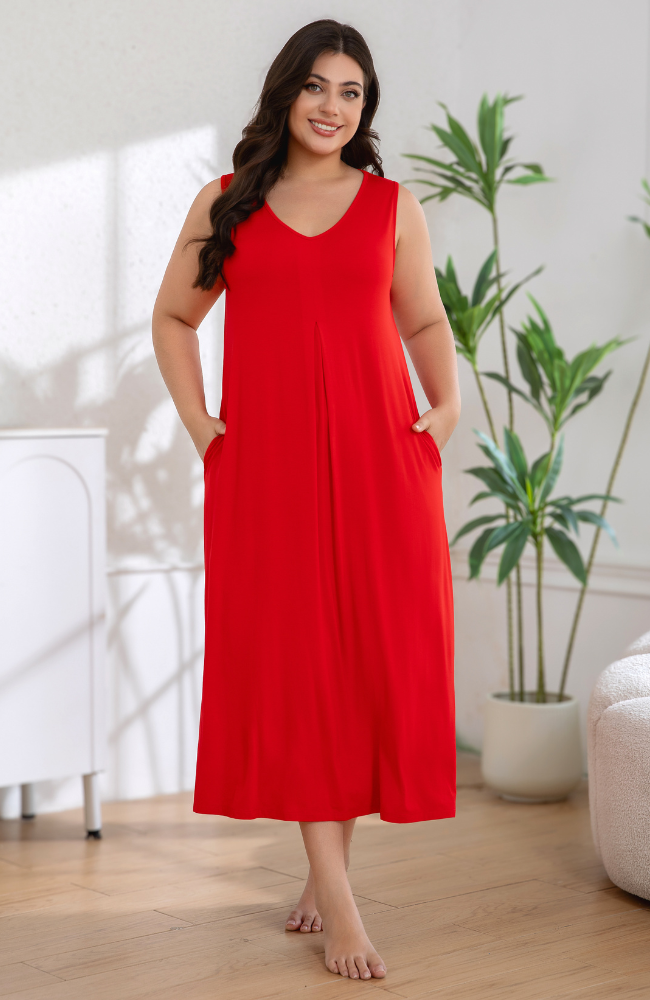 Bamboo Midi Pocket Dress