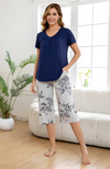 Bamboo Print Capri PJ Set