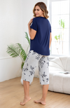 Bamboo Print Capri PJ Set