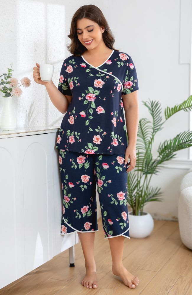 Bamboo Print Capri PJs