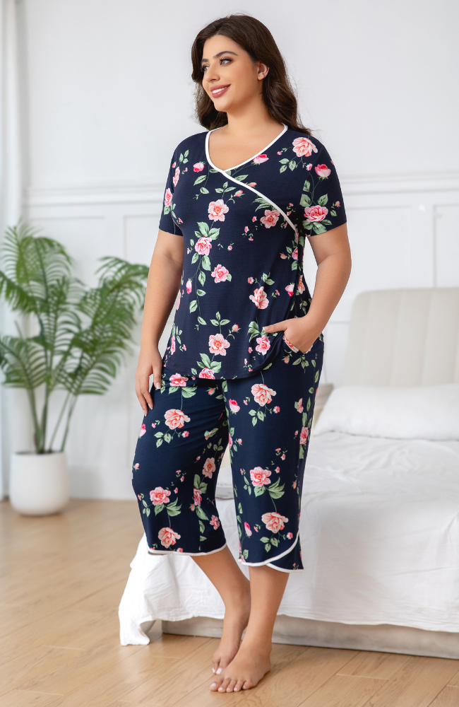 Bamboo Print Capri PJs