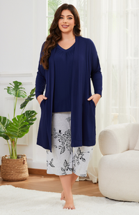 Bamboo Print Capri PJ Set