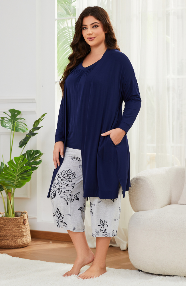 Bamboo Print Capri PJ Set