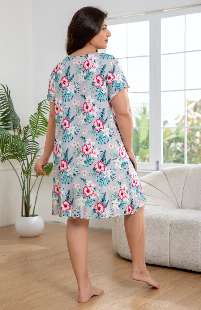 Bamboo Frill T-Shirt Nightie