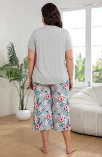 Bamboo Print Capri PJ Set