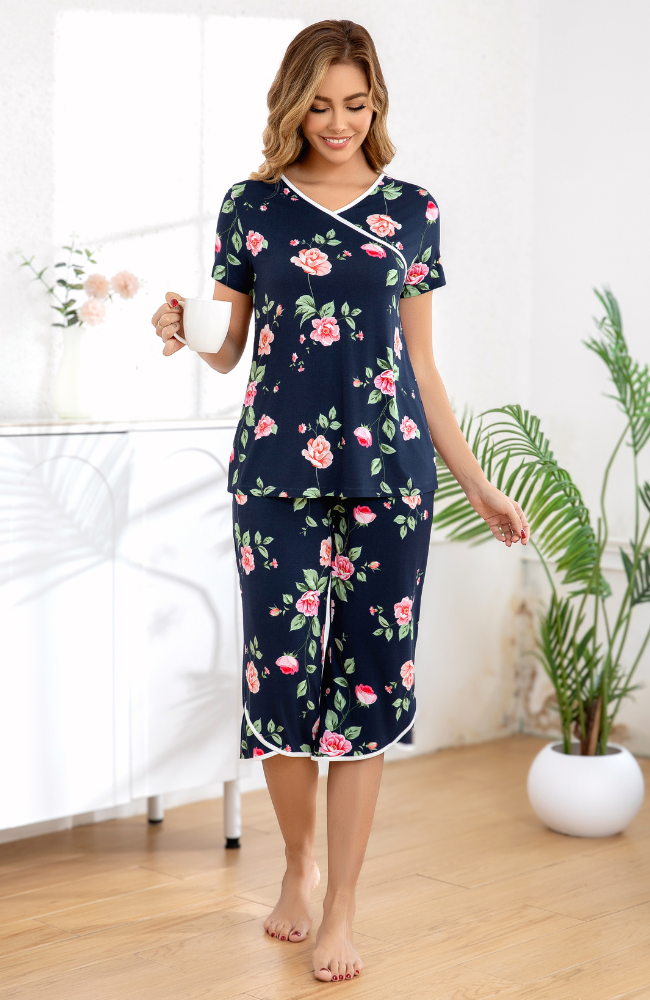 Bamboo Print Capri PJs