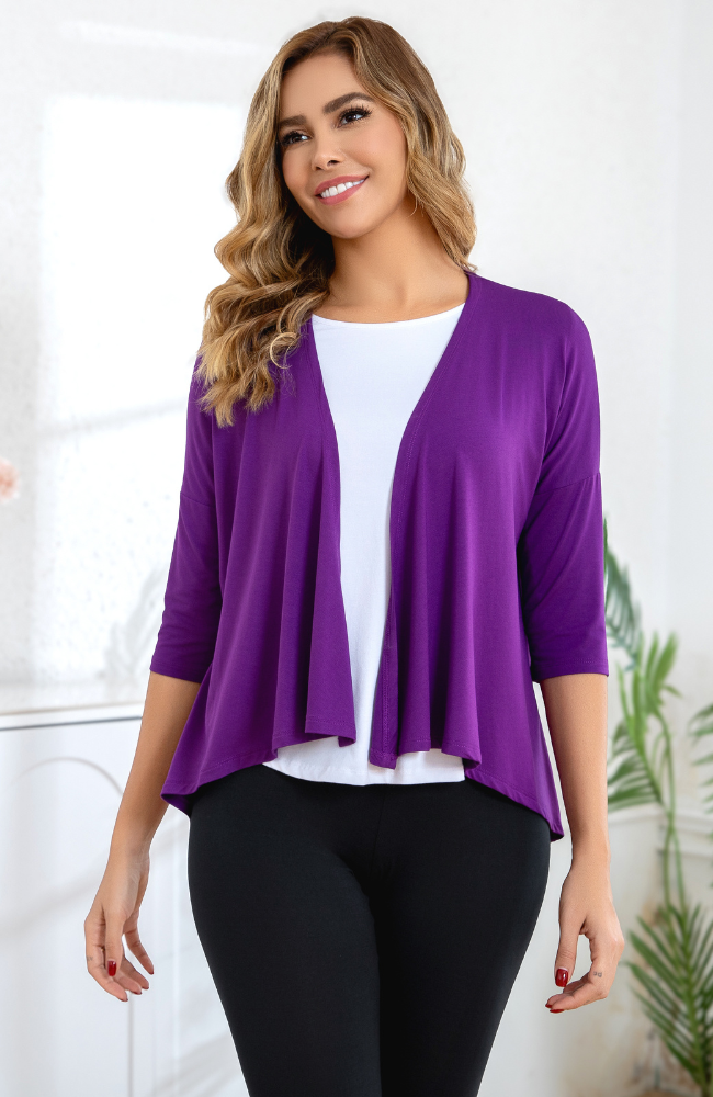 Mid Sleeve Bamboo Cardigan
