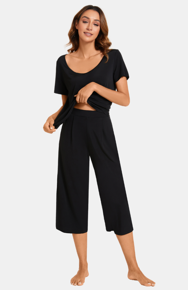 Silk capri pants discount