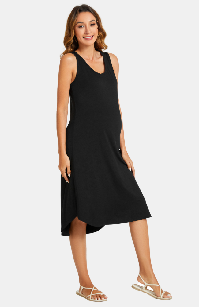 Bamboo Midi Maternity Dress