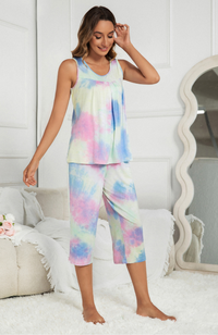 Sleeveless Bamboo Capri Pyjamas