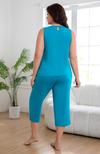 Sleeveless Bamboo Capri Pyjamas