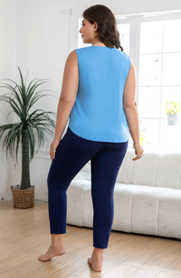 Sleeveless Bamboo Pleat Top