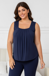 Sleeveless Bamboo Pleat Top