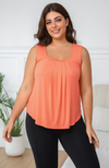 Sleeveless Bamboo Pleat Top