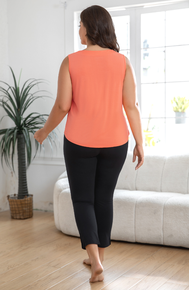 Sleeveless Bamboo Pleat Top