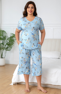 Bamboo Print Capri PJs