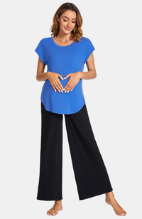 Wide Leg Bamboo Maternity Pants