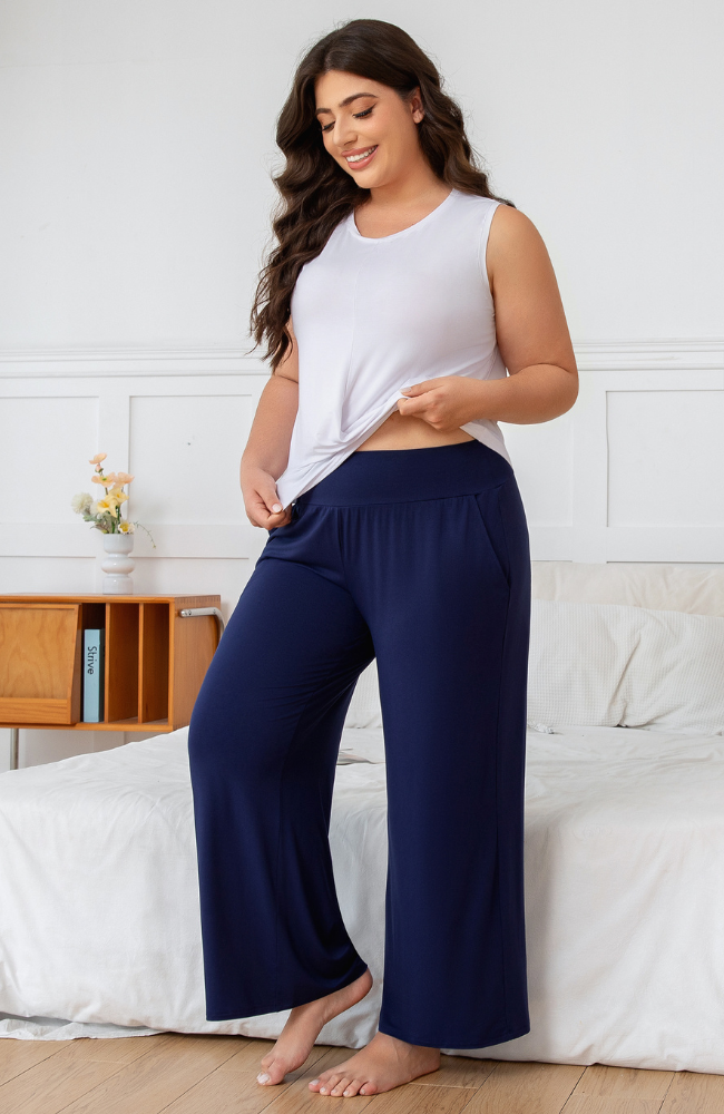 Wide Leg Bamboo Pocket Pants
