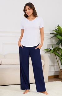 Wide Leg Bamboo Pocket Pants