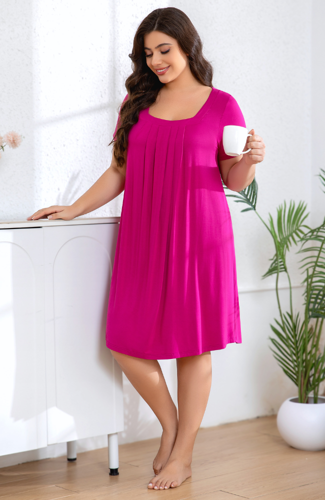 Bamboo Pleat Front Nightie
