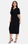 Ribbed Bamboo Pencil Dress