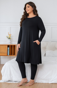 Long Sleeve Bamboo Pocket Dress