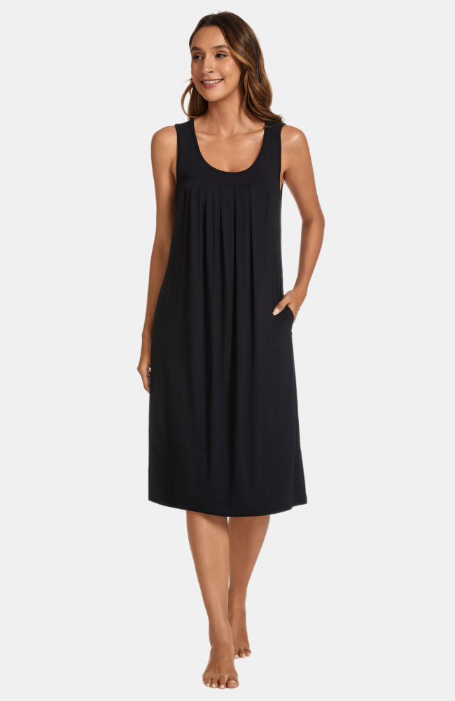 Sleeveless Bamboo Pocket Nightie