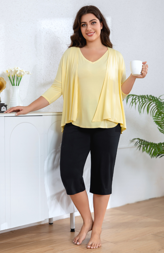 Mid Sleeve Bamboo Cardigan