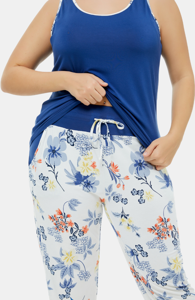 PJs with as soft and stretchy fabric waistband. S-4XL.