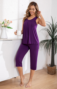 Sleeveless Bamboo Capri Pyjamas