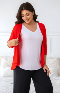 Mid Sleeve Bamboo Cardigan