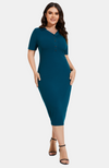 Ribbed Bamboo Pencil Dress