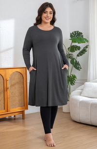 Long Sleeve Bamboo Pocket Dress