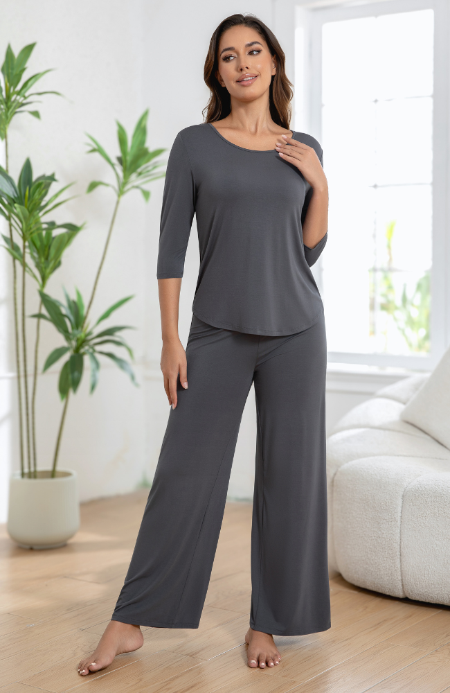 Wide Leg Bamboo Pants